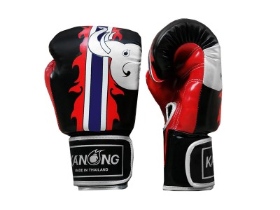Kanong Muay Thai Gloves Thailand : "Elephant" Black